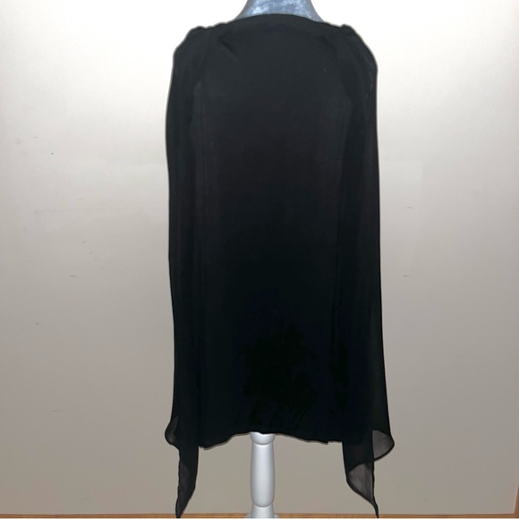 Black Sleeveless Top with Sheer Panels - Picture 2 of 5